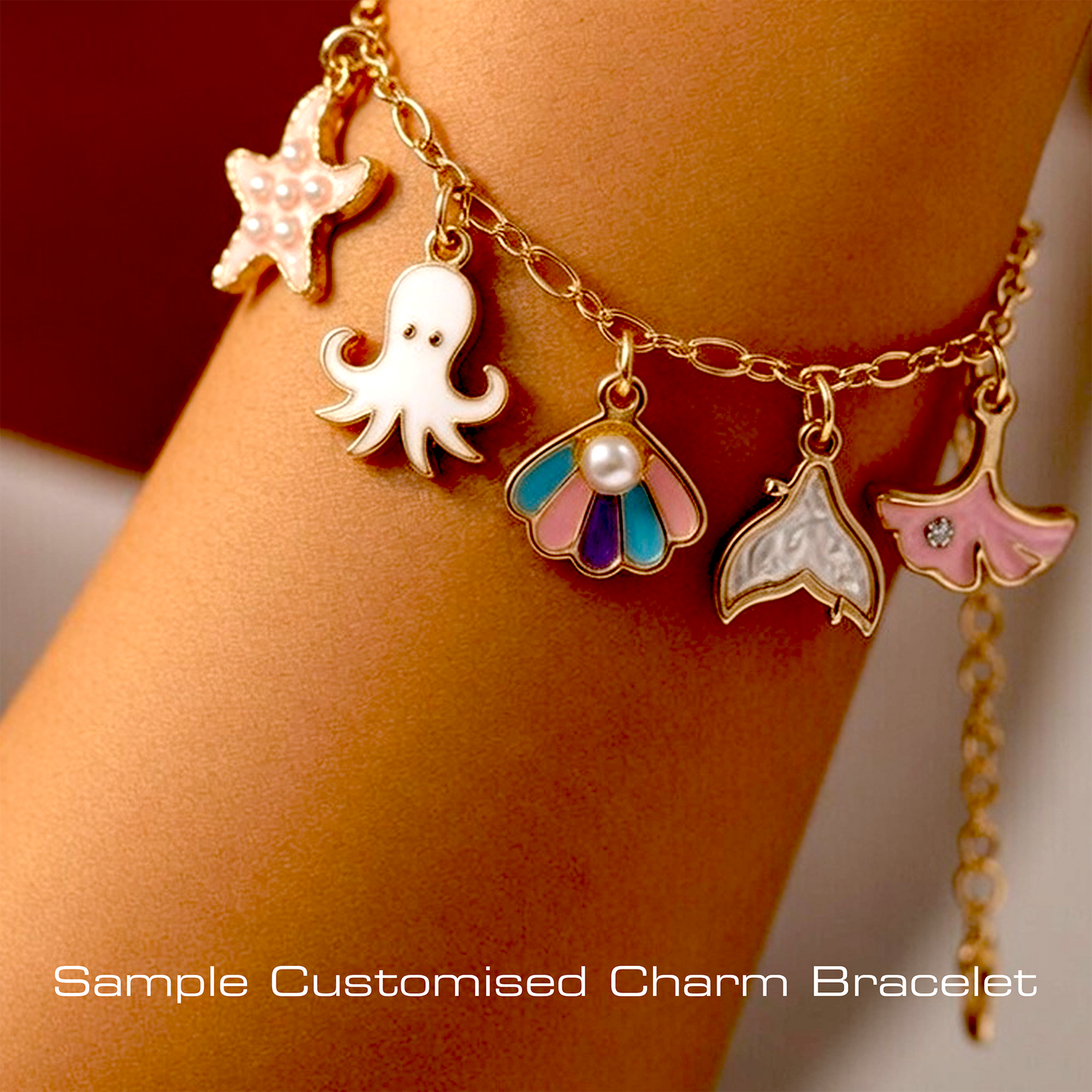 Golden Plated Anti Tarnish Figaro Bracelet Chain Base For Personilsed Charm Bracelet (scroll down and read instruction)