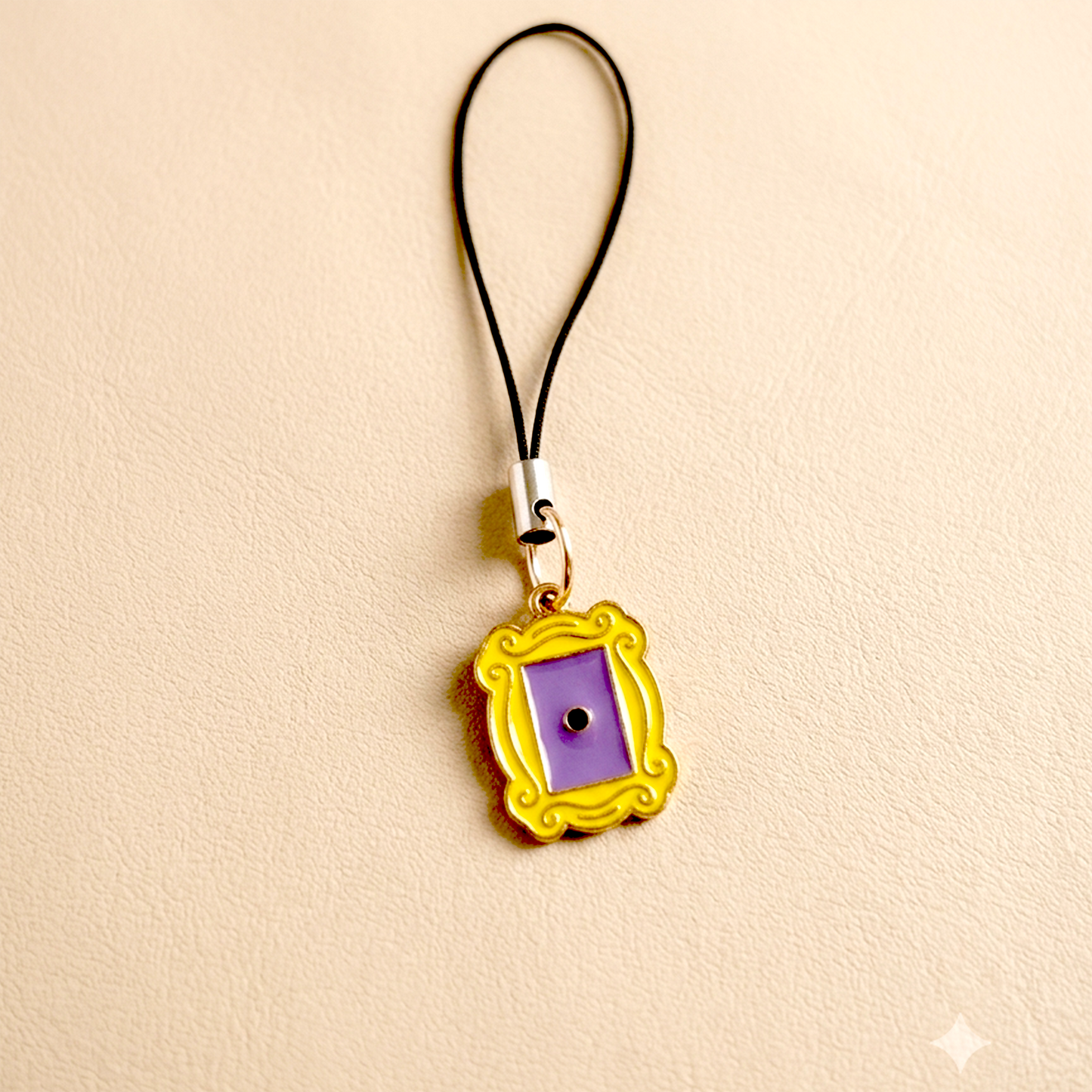 Friends TV Show Door Frame Mobile Charm | Friends Peephole Frame Phone Charm | Cute Enamel Phone Strap | Kawaii Mobile Charm