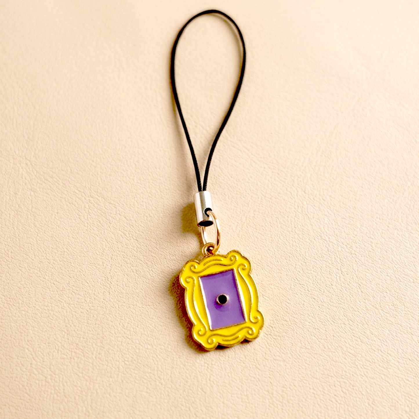 Friends TV Show Door Frame Mobile Charm | Friends Peephole Frame Phone Charm | Cute Enamel Phone Strap | Kawaii Mobile Charm