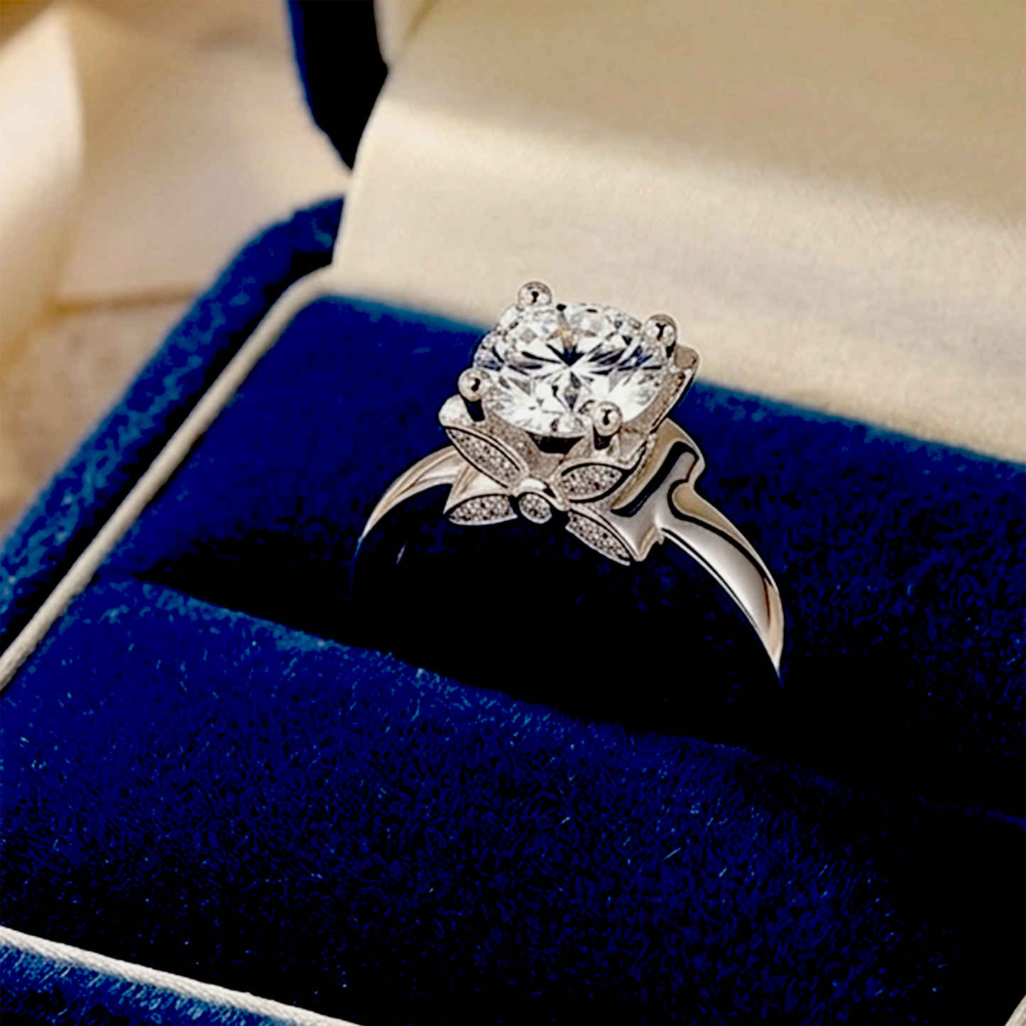 Majestic Cathedral Round-Cut Anti-Tarnish Ring