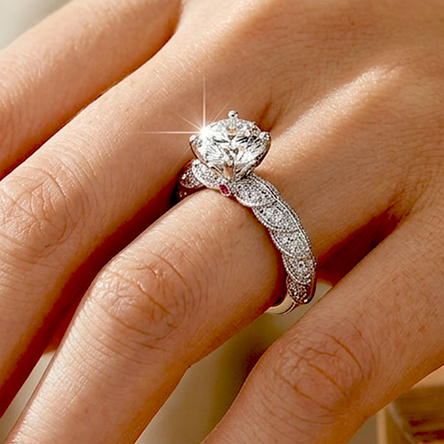 The Florentine Diamond | Adjustable & Anti-Tarnish Ring