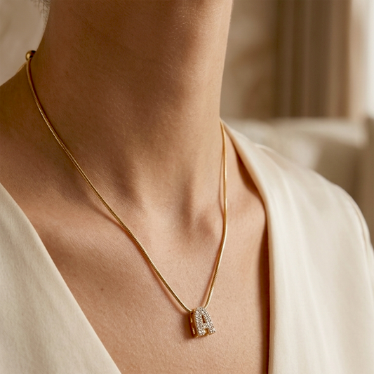 Initial Necklace – Anti-Tarnish Necklace set