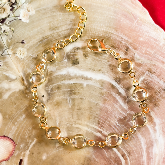 Stainless Steel Based Anti Tarnish Stone Studded Bracelet 7
