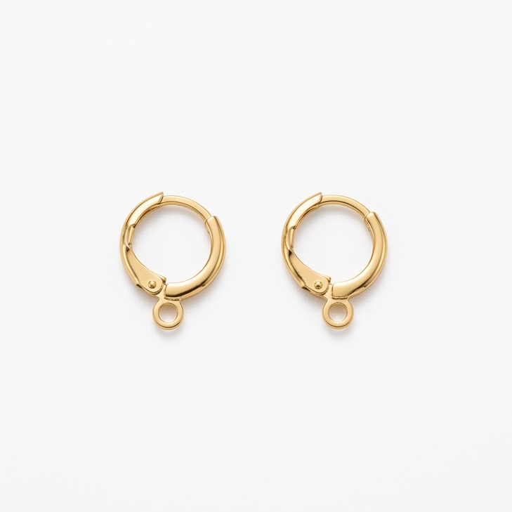 Anti-Tarnish Gold Huggie Hoops for Charm Making | Hypoallergenic Lever Back Earring Bases