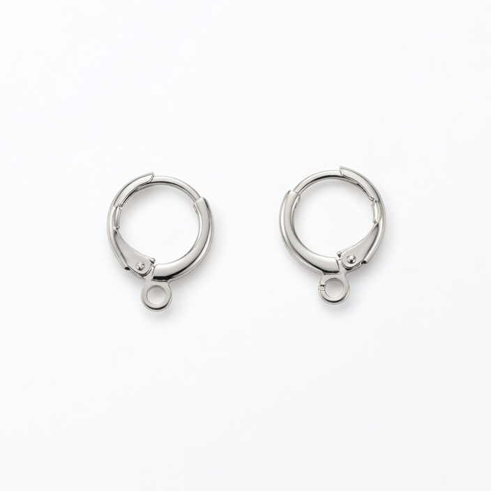 Anti-Tarnish Silver Huggie Hoops for Charm Making | Hypoallergenic Lever Back Earring Bases