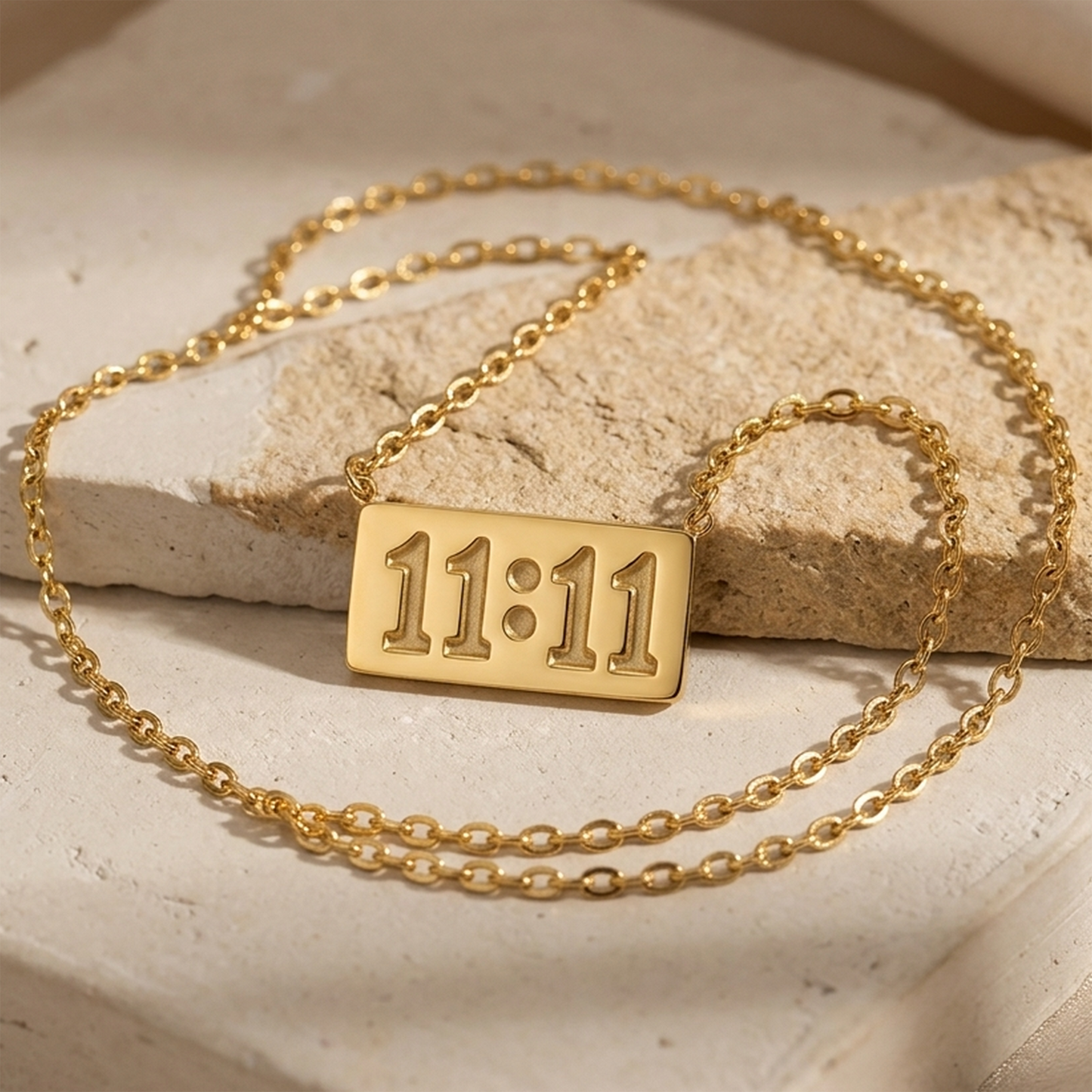 The Manifest Bar - Gold 11:11 Angel Number Necklace