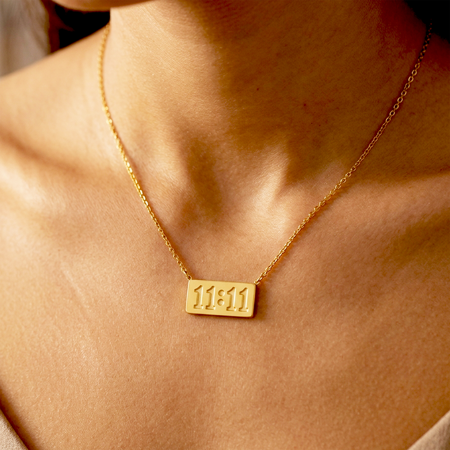 The Manifest Bar - Gold 11:11 Angel Number Necklace