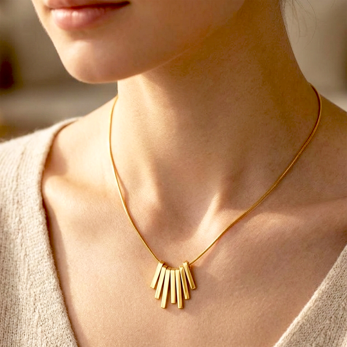 The Contour Fringe Necklace