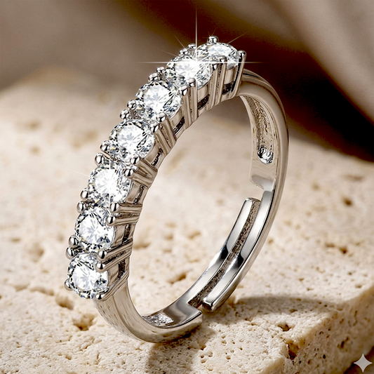 Infinite Glow Half-Eternity Anti-Tarnish Ring