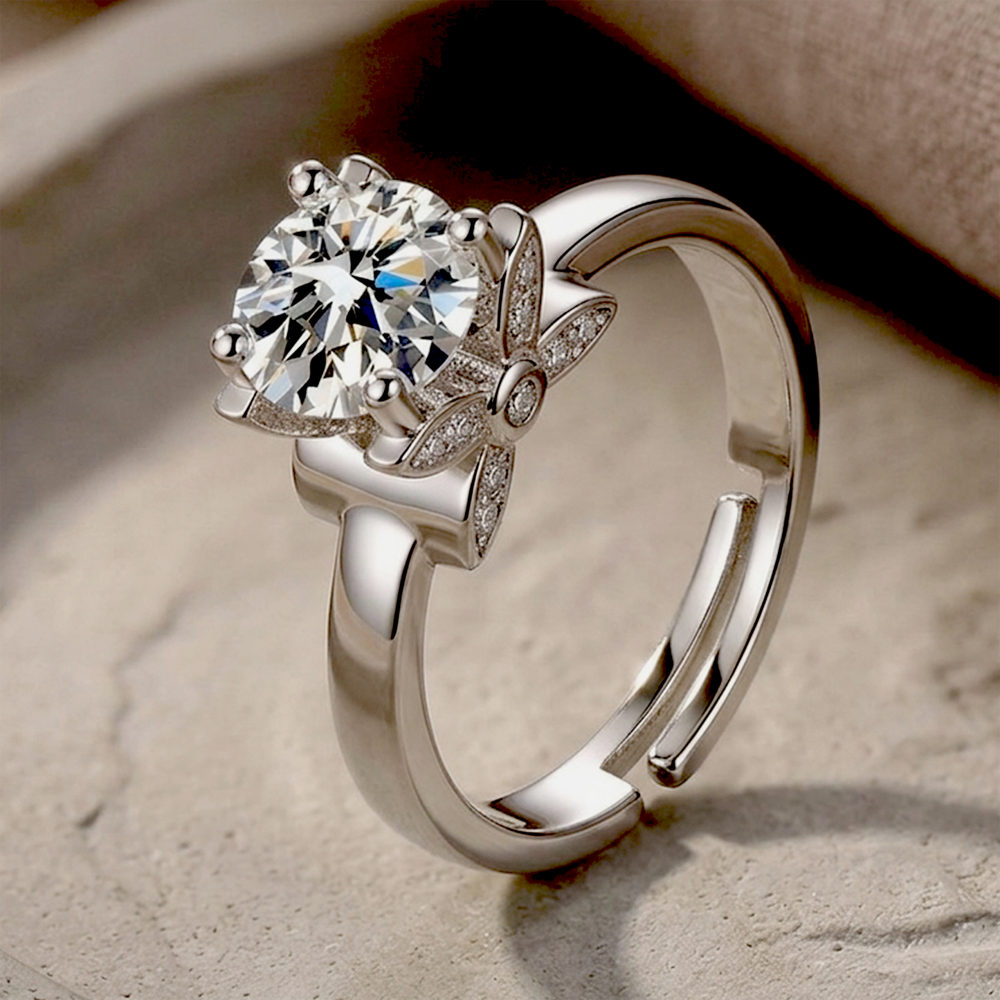 Majestic Cathedral Round-Cut Anti-Tarnish Ring