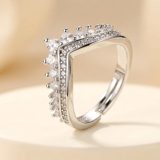 Royal Tiara Adjustable Anti-Tarnish Ring