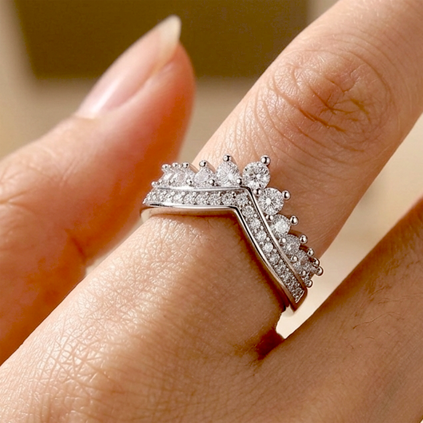 Royal Tiara Adjustable Anti-Tarnish Ring