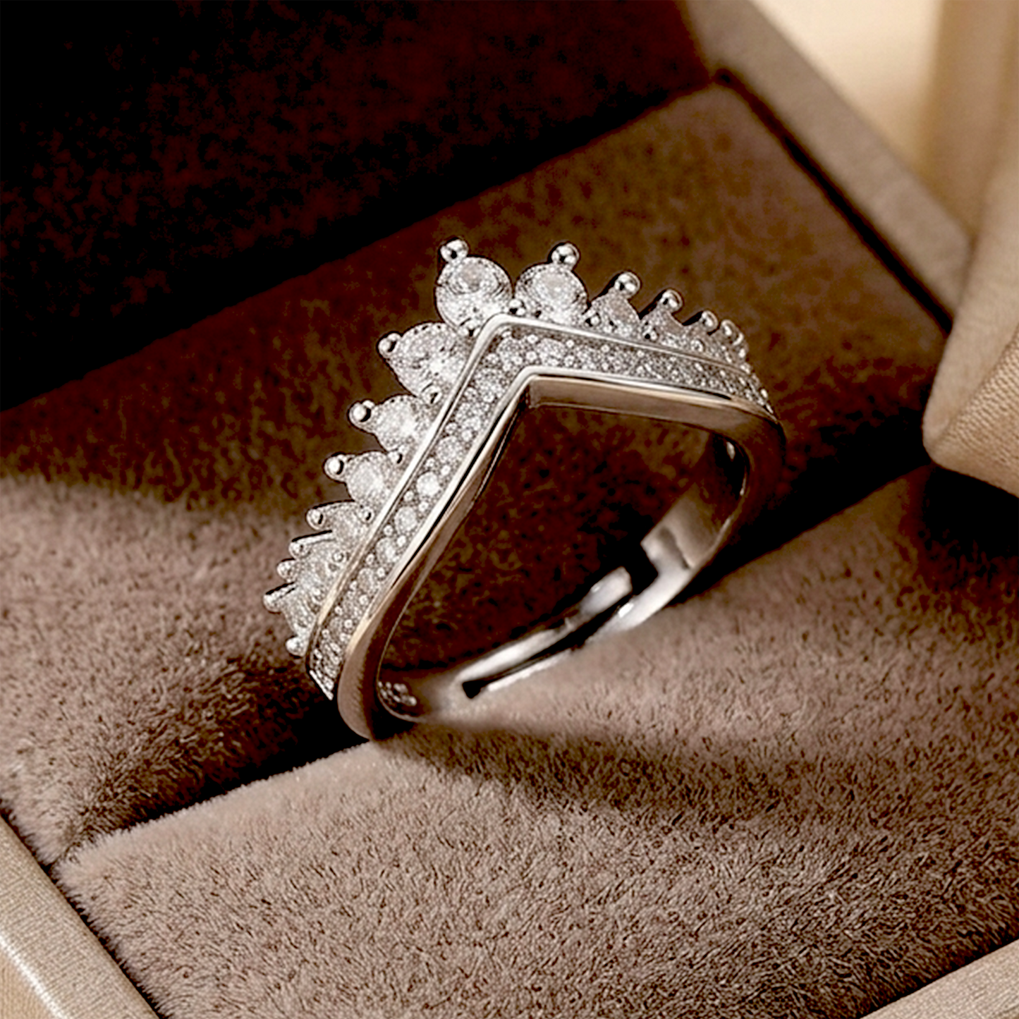 Royal Tiara Adjustable Anti-Tarnish Ring