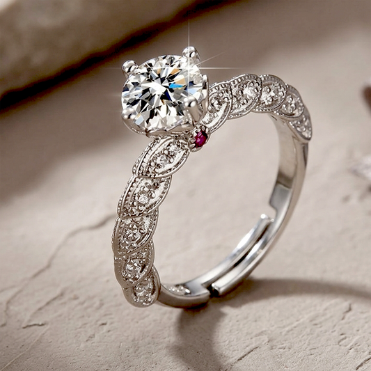 Vintage Blossom Filigree Adjustable Anti-Tarnish Ring