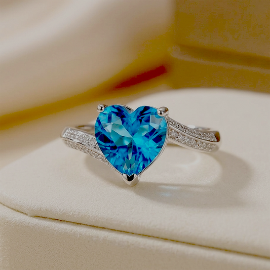 Azure Heart "Eternal Love" Anti-Tarnish Ring