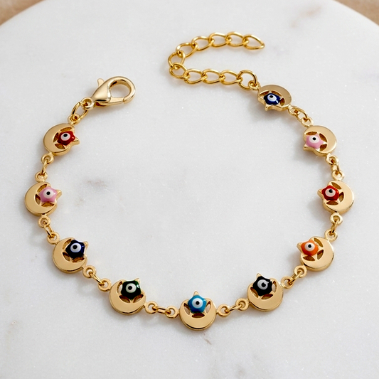 Celestial Multi-Color Evil Eye Bracelet