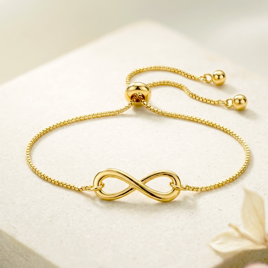 Golden Anti-Tarnish Stainless Steel Based Infinity Bracelet 19