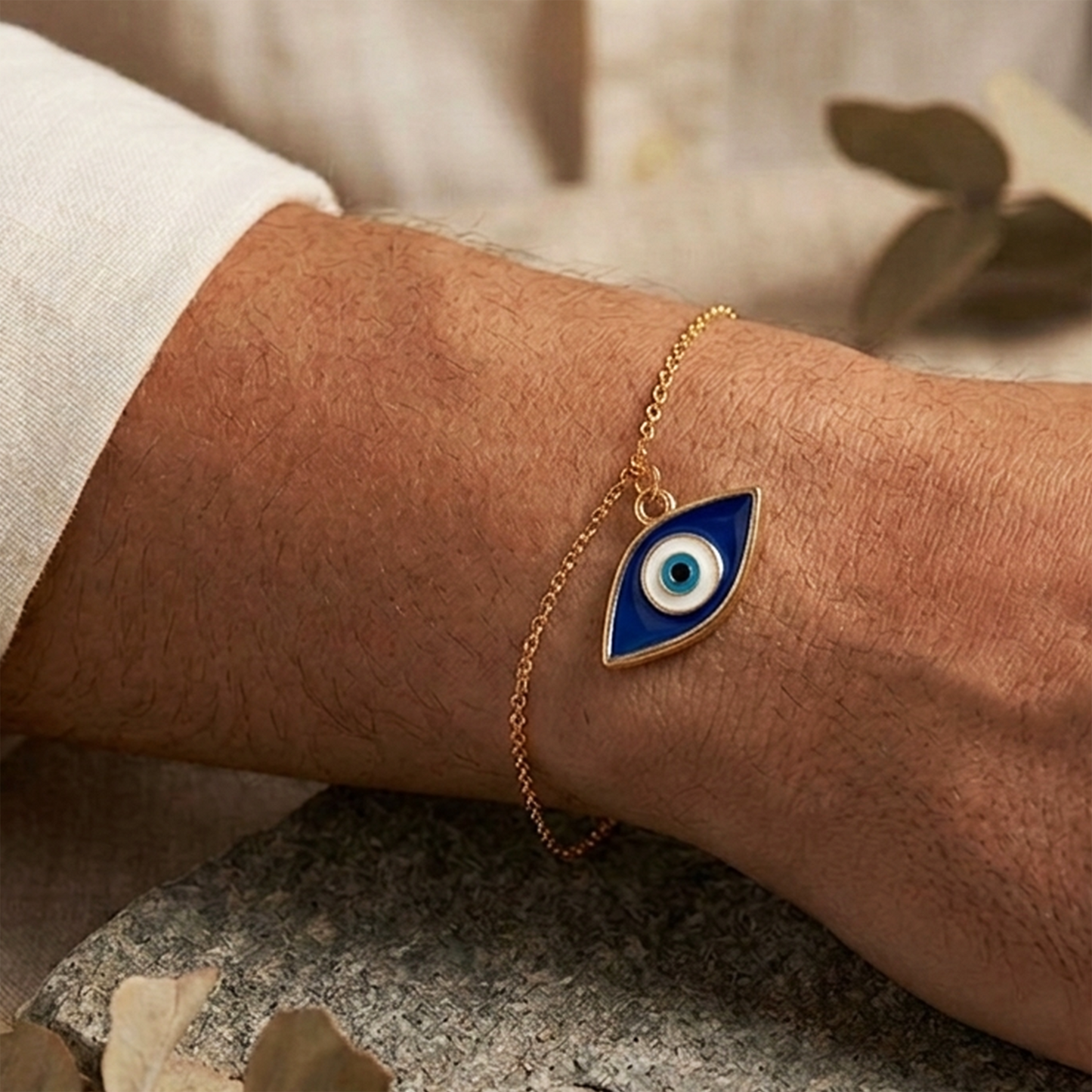 Premium Anti-Tarnish Evil Eye & Quirky Charm RAKHI | 2-in-1 Permanent Golden Plated Bracelet for Brother