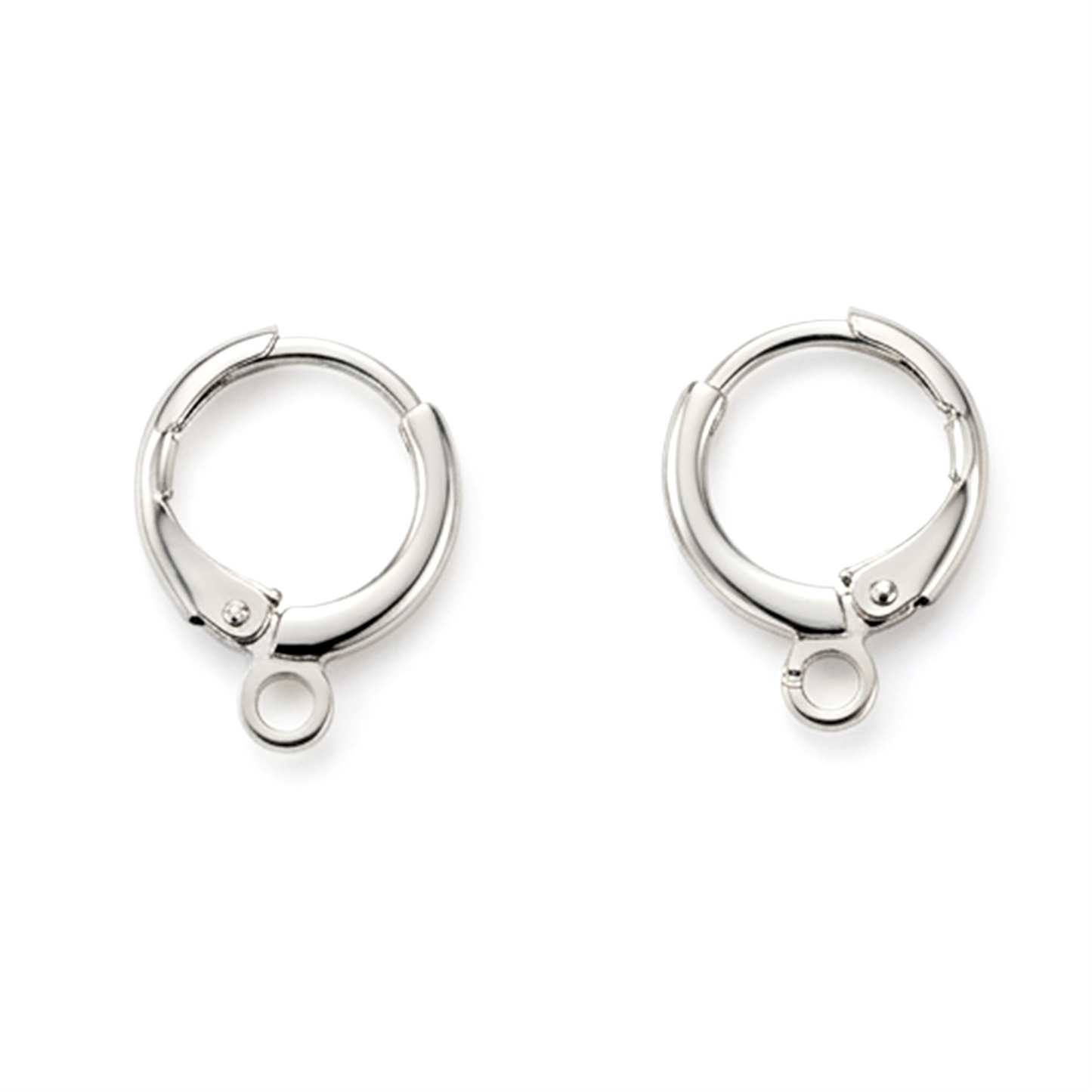 Anti-Tarnish Silver Huggie Hoops for Charm Making | Hypoallergenic Lever Back Earring Bases
